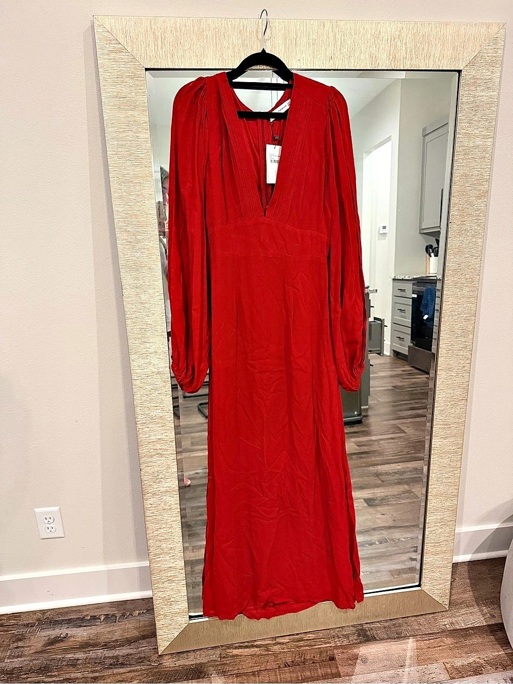 Faithfull the Brand Margarite Maxi Dress Red US 4